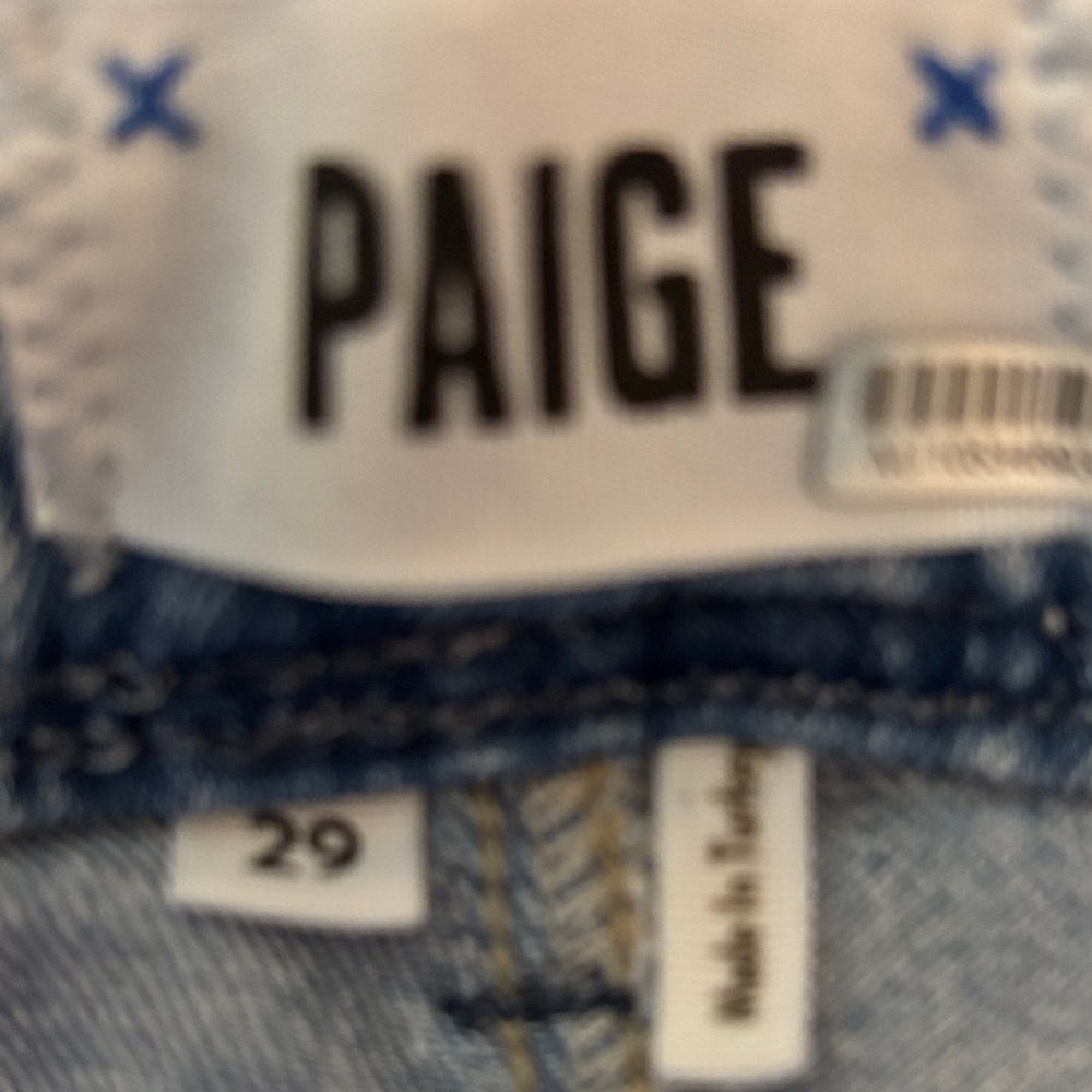 PAIGE Women's Leenah Jeans in Classic Blue 34 inch inseam - Picture 6 of 8